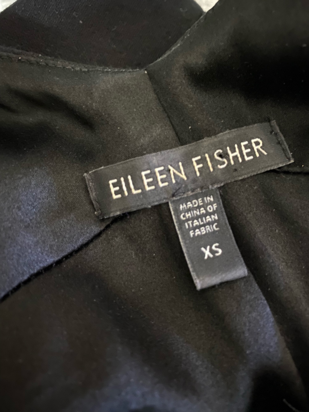 Eileen Fisher Black Shift Dress XS Minimalist Quiet Luxury Sleeveless Classic - Picture 6 of 8